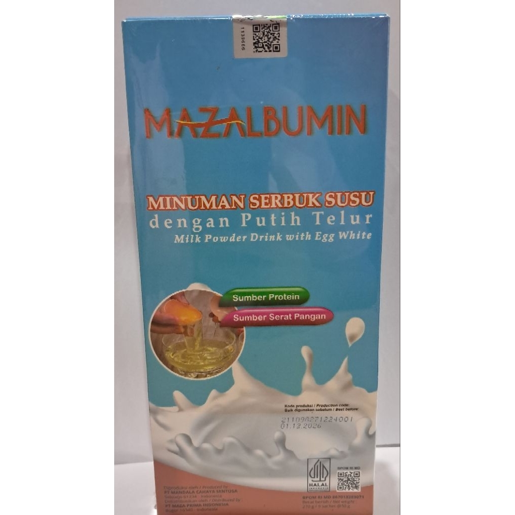 

Mazalbumin (Minuman Serbuk Susu dengan Putih Telur)