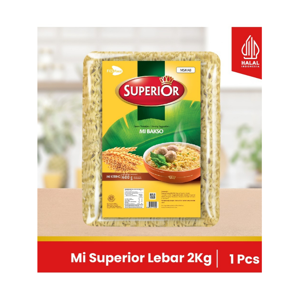 

Mi Superior Keriting - Mie Bakso - 1 Bal - 40 Keping - 50gr