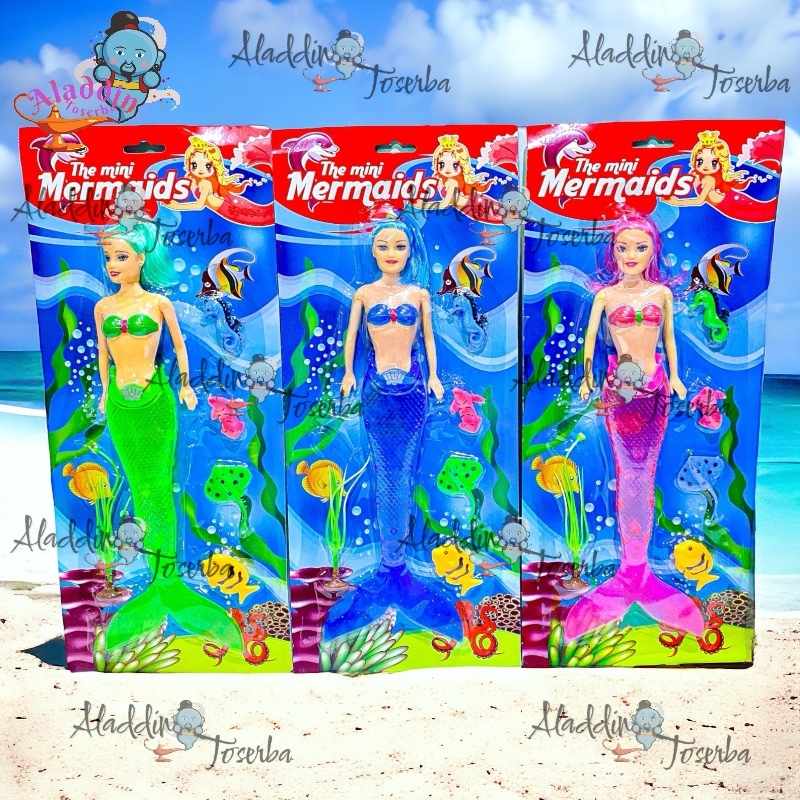 MAINAN ANAK BONEKA IKAN PUTRI DUYUNG KECIL ADA LAMPU LED [532] - MAINAN ANAK PEREMPUAN BONEKA MERMAI