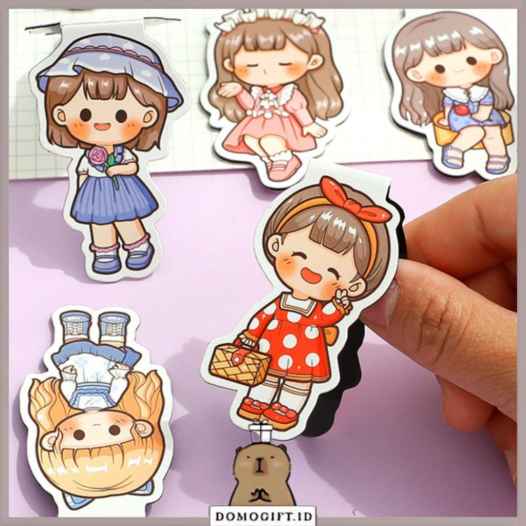 

Bookmark Magnetic Aesthetic Pembatas Buku Kertas Motif Doudou Sauce Set Free Stiker TLD101