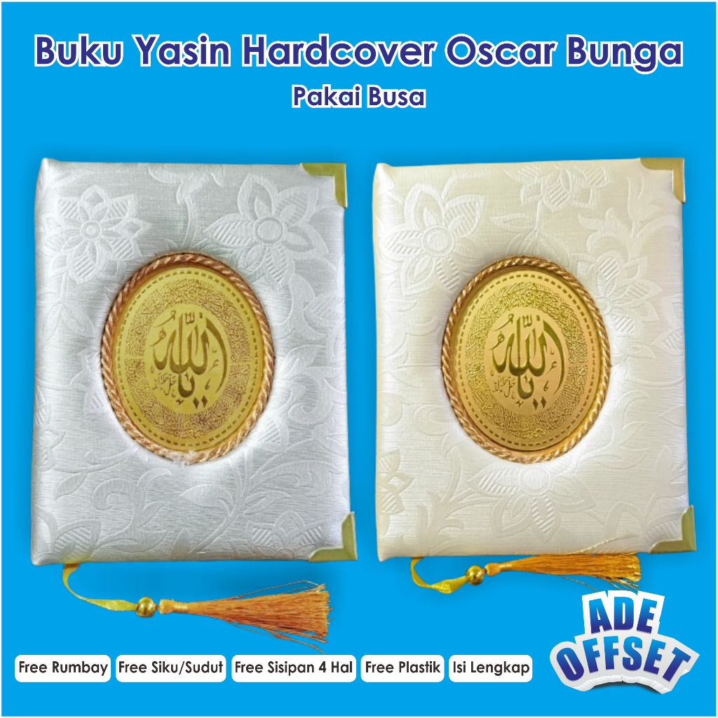 Buku Yasin & Tahlil Hardcover Oscar Bunga Busa Tebal Premium / Yasin Custom