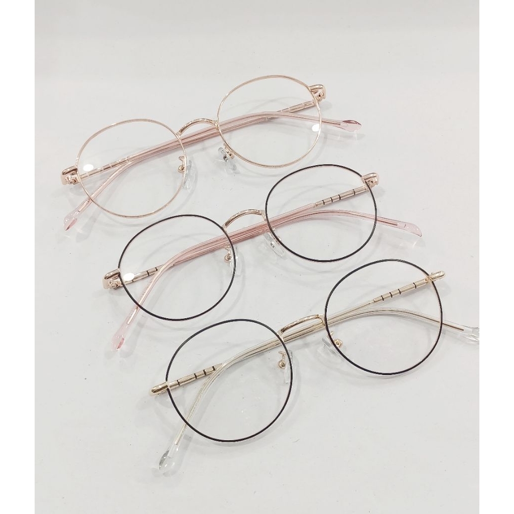 frame kacamata bulat.gratis lensa singel minus/cyl/radiasi/photocromic/blucromik/frame kacamata cewe