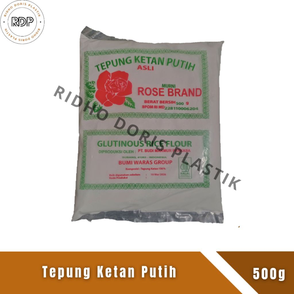 

Tepung Ketan Putih Kemasan 500g
