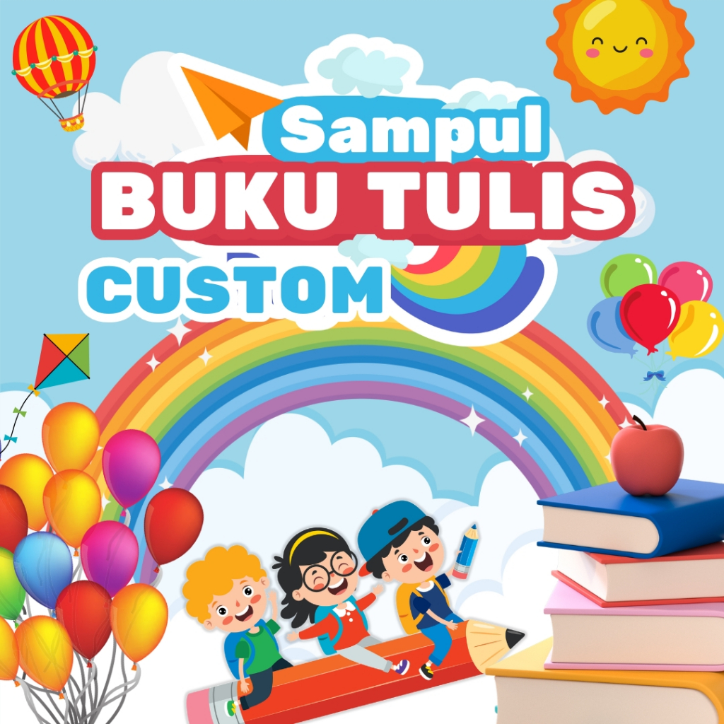 

PROMO LIBURAN | SAMPUL BUKU TULIS CUSTOM PREMIUM, KEREN, GLOSSY, TAMPIL KECE DI KELAS | BISA KASIH NAMA