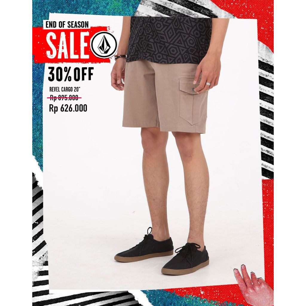 RAYSURF VOLCOM SALE CELANA PENDEK PRIA 340103852 ORIGINAL