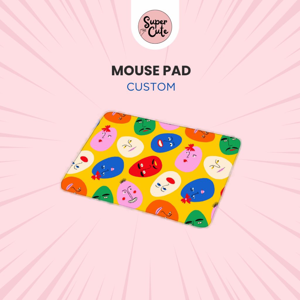 

SuperCute Cetak Mouse Pad Custom Hadiah Hampers Souvenir Wisuda Kelulusan Teman Kantor