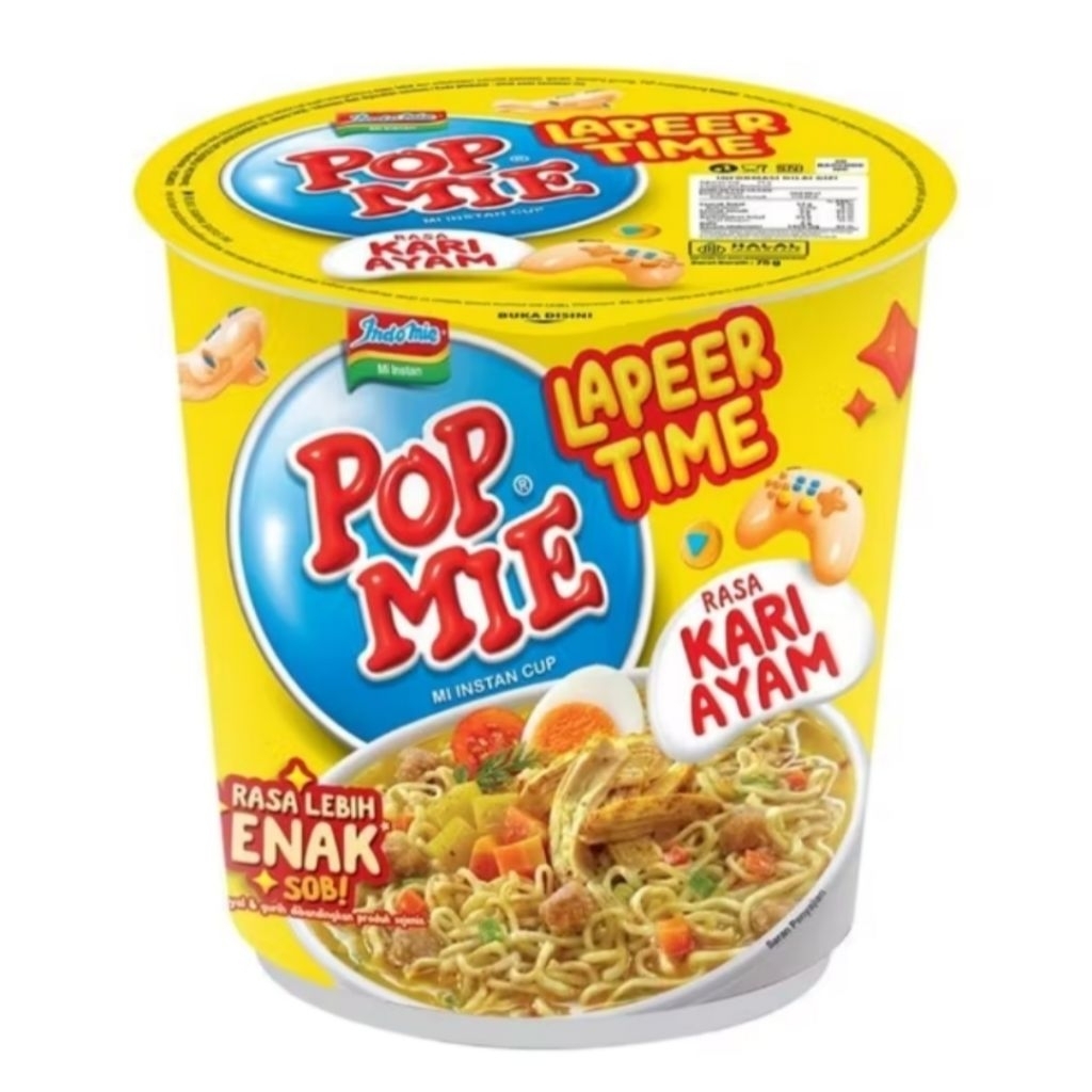 

Pop Mie Lapeer Time Mie Instan Cup Rasa Kari Ayam 75gr