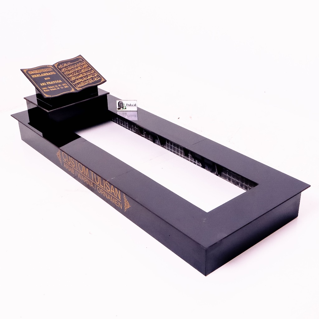 DUKA.ID - BADAN MAKAM KIJING GRANIT 1 TRAP MODEL NISAN BUKU/TOGA | TANPA NISAN + FREE PACKING B11