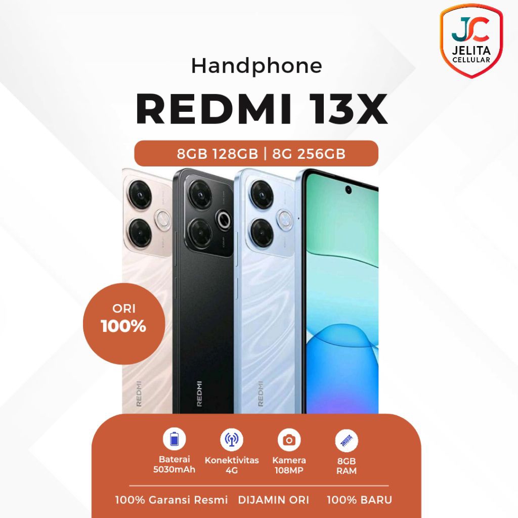 REDMI 13X RAM 8/128GB RAM 8/256GB