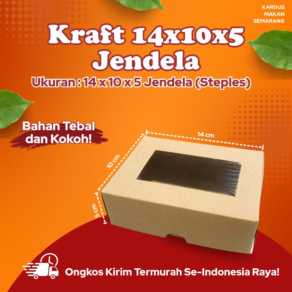 

Dus Kraft Snack 14 x 10 x 5 Kaca Roti Kue Kardus Makanan Box Tebal 14x10x5 Jendela Kecil Tanpa Aqua Jajan Pasar Bolu Kukus 325 gram