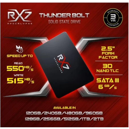 SSD BARU  RX7 128GB GARANSI RESMI 3THN
