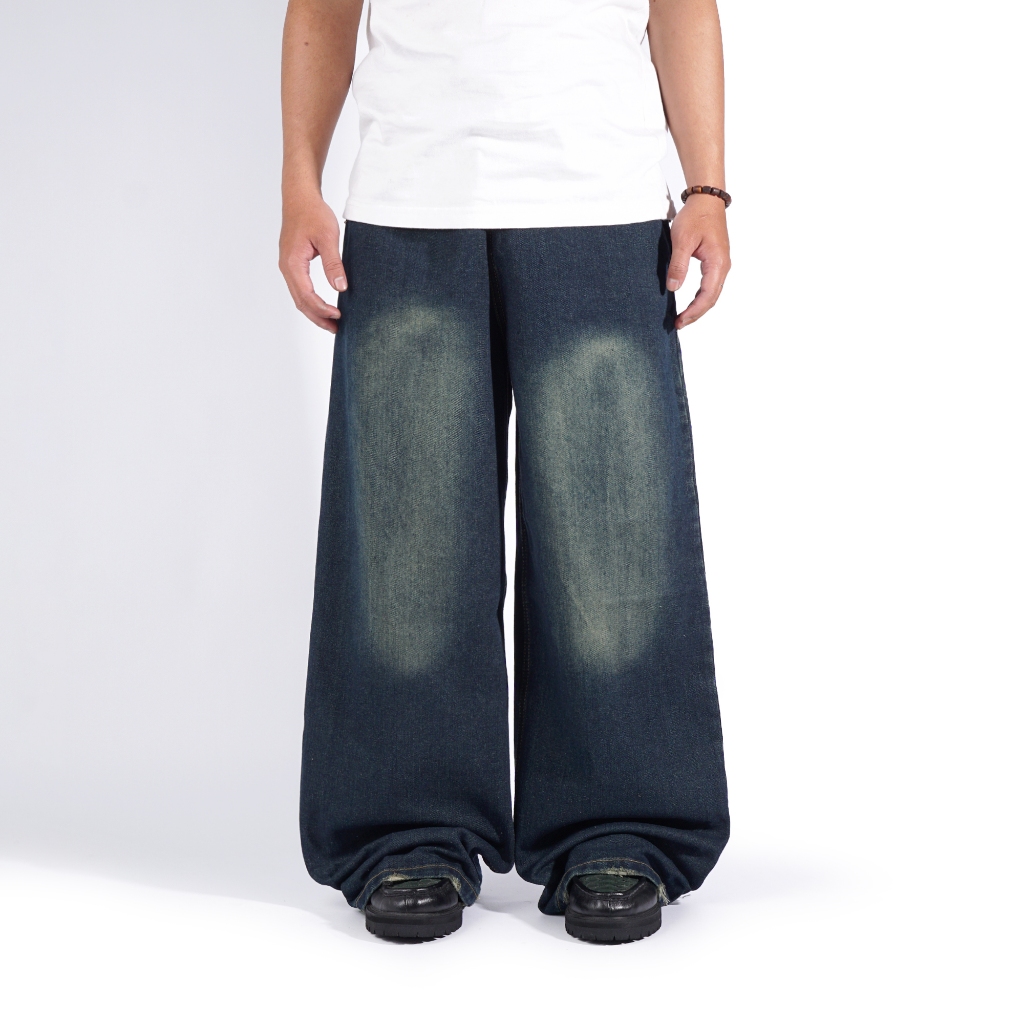 KEEPFS | Baggy Jeans Blue Washed Raw | Brook