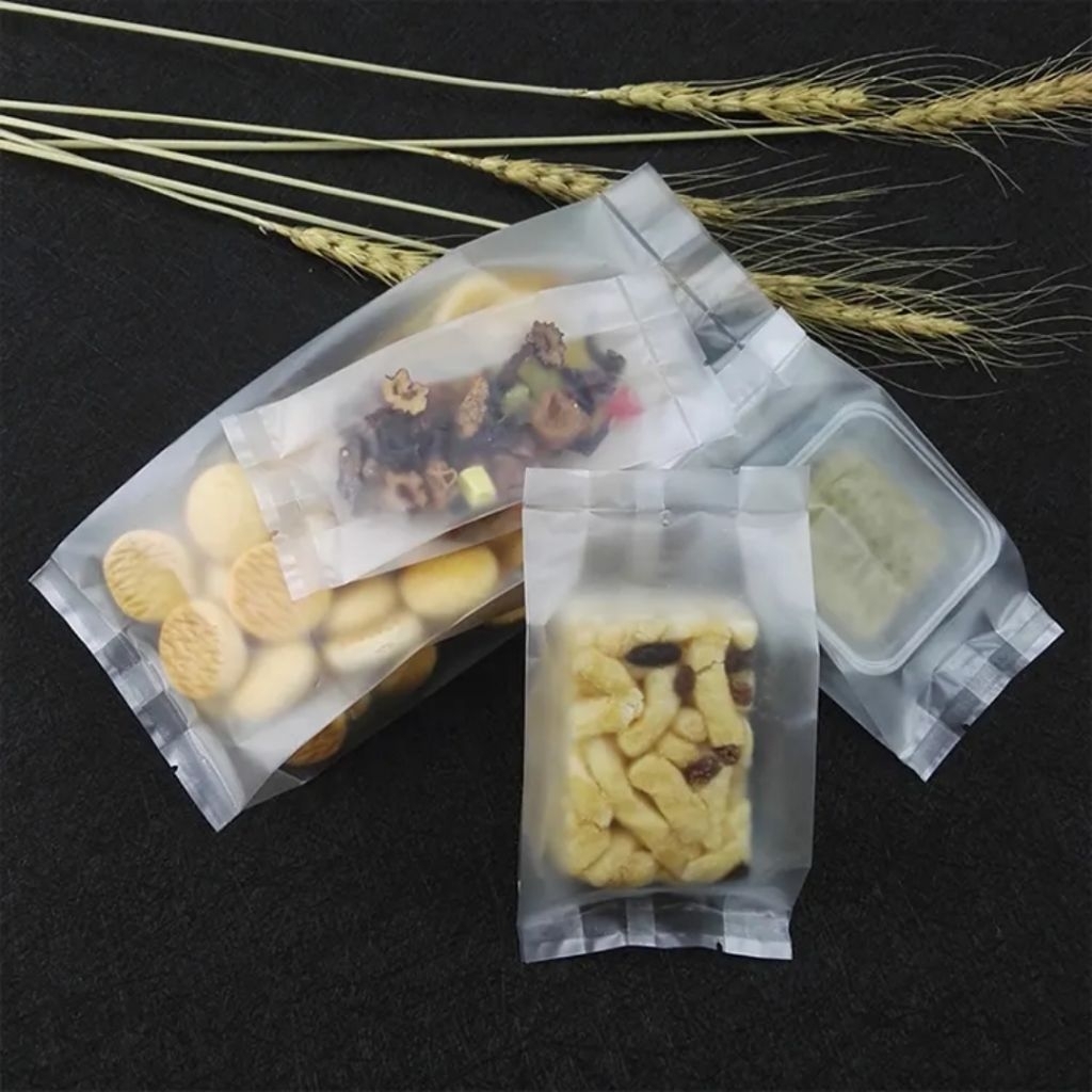 

50pcs Plastik Kue Biskuit Cookies Polos Transparan Doff