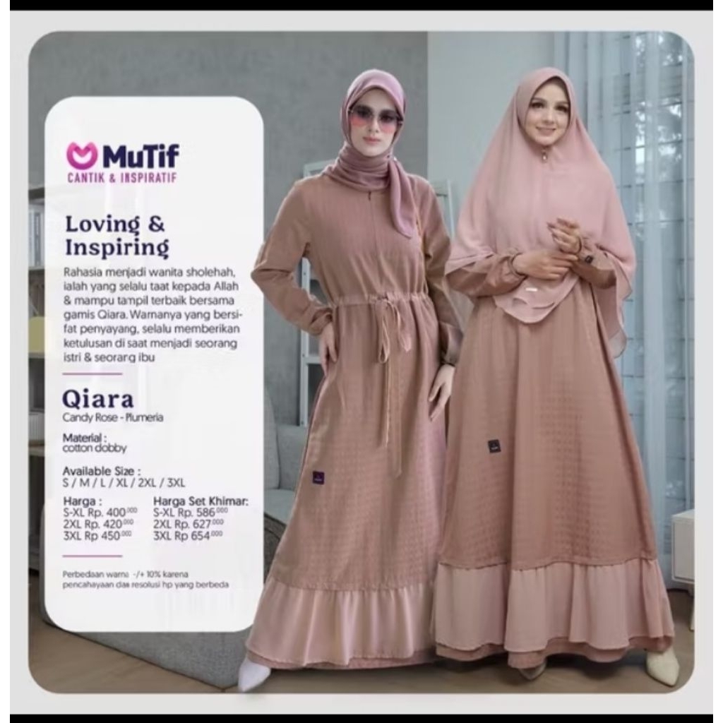 GAMIS MUTIF QIARA CANDY ROSE