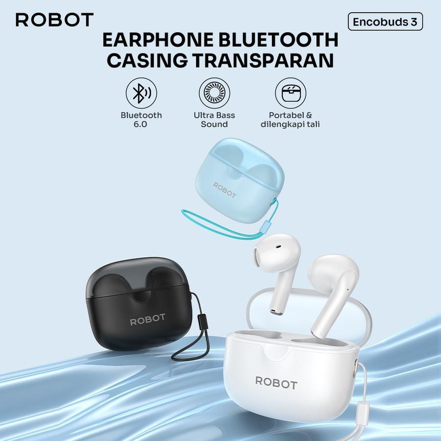 BESTPROMO ROBOT AIRBUDS T60 TWS BLUETOOTH EARPHONES ROBOT TWS EARPHONE EARBUDS ENCOBUDS 3 BLUETOOTH