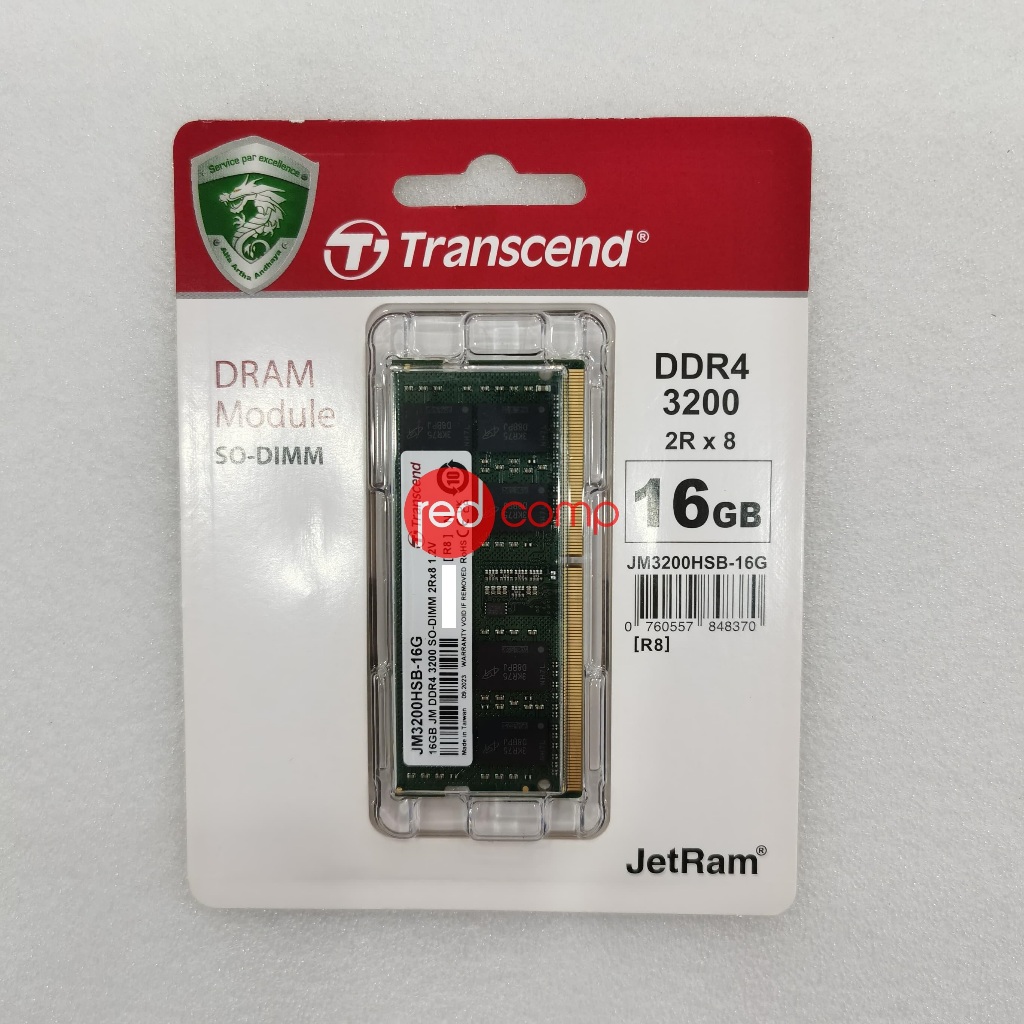 Transcend JetRam DDR4 16GB 3200 MHz SODIMM (JM3200HSB-16G)