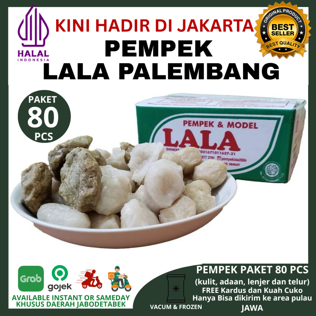 

Pempek Lala Palembang Asli Paket 80 pcs Frozen
