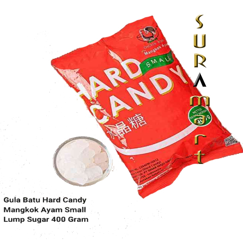 

(400 gr) HARD CANDY GULA BATU Ukuran Kecil Putih Bersih Sugar