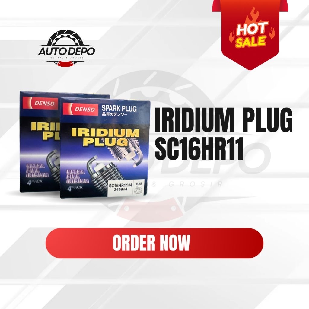 DENSO Iridium Spark Plug SC16HR11| Busi Iridium Original Ultra Fine Tip