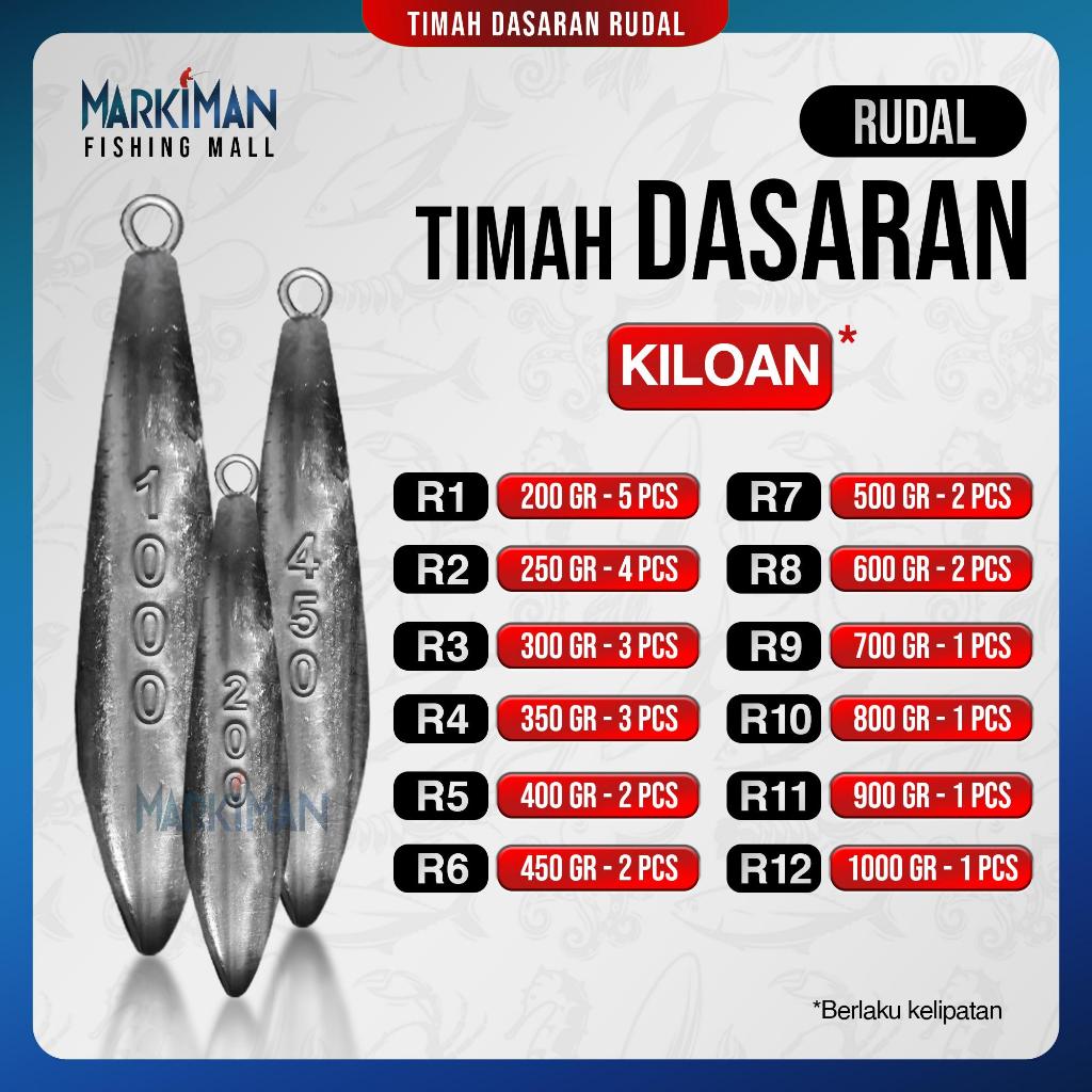 Timah Pancing Rudal Markiman Timbel Kiloan Pemberat Pancing Timah Bandul Mandas Mancing Dasaran