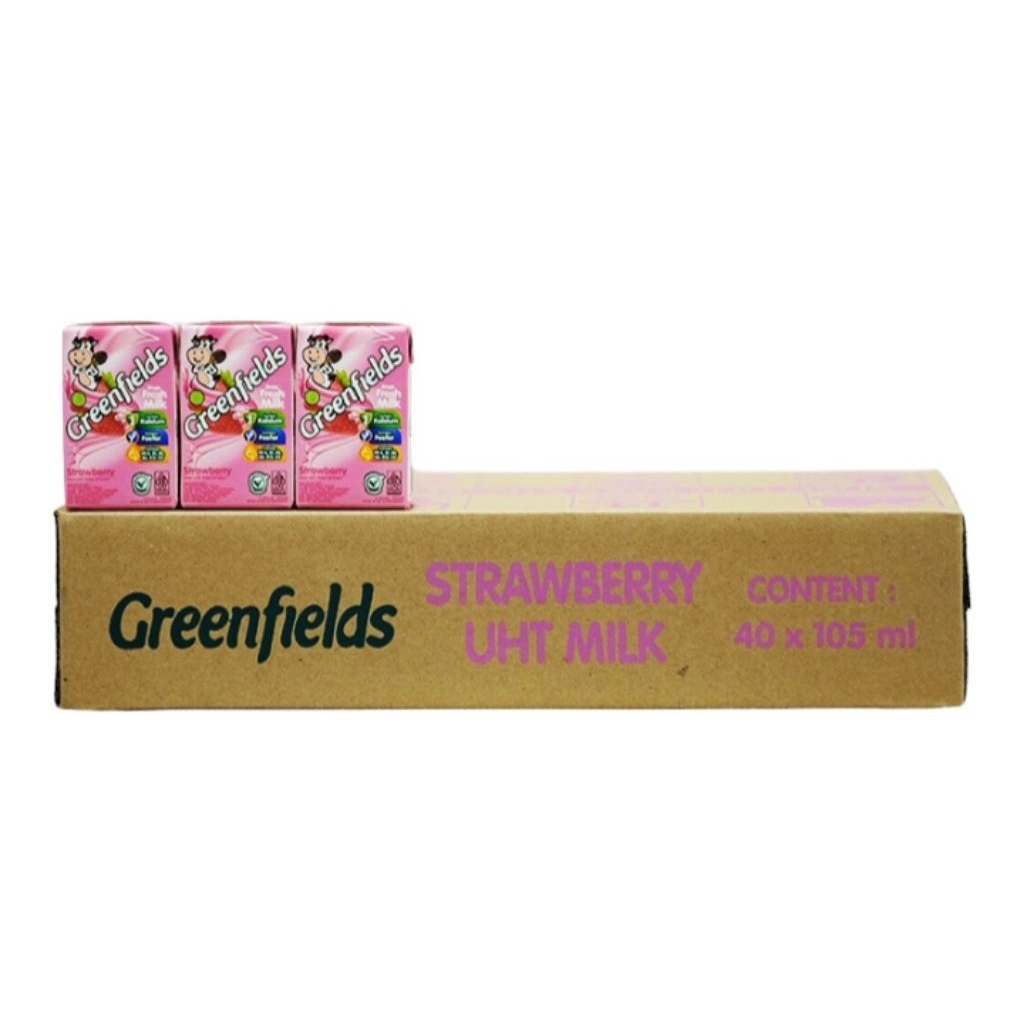 

Greenfields Susu UHT Stroberi Karton Kotak 40 x 105 ml