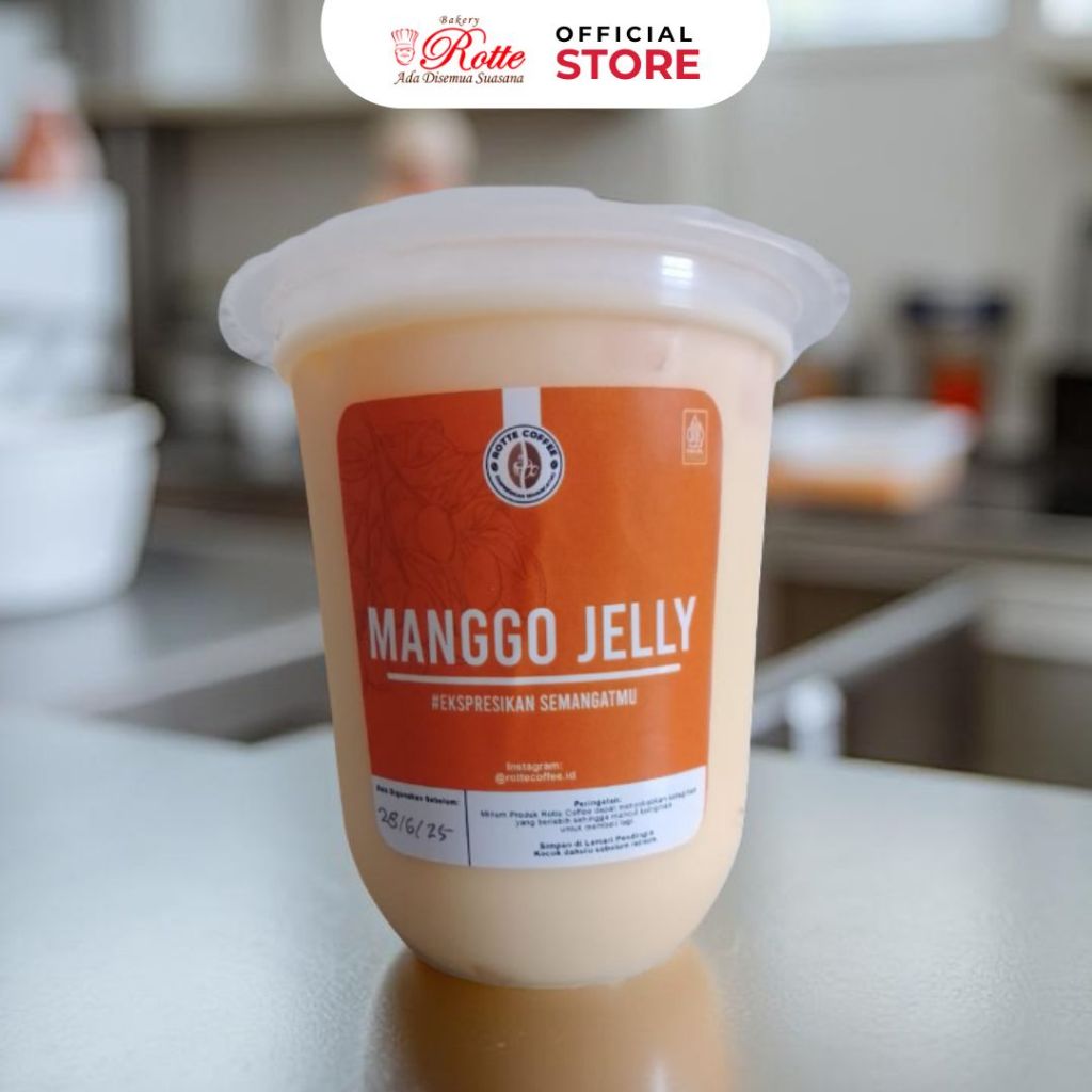 

Manggo Jelly dari Rotte Coffee Pekanbaru Kemasan Cup Minuman Rasa Mangga Ready to Drink