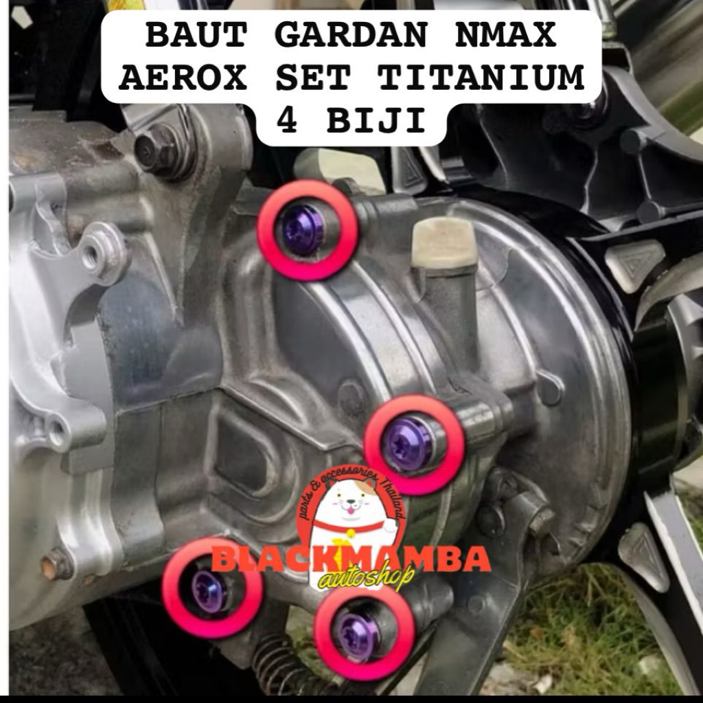 (1 SET TITANIUM)BAUT GARDAN NMAX AEROX TITANIUM ISI 4