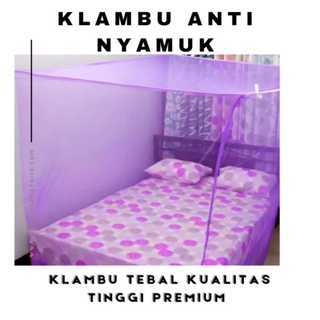 Kelambu Kotak Gantung Pink Trikot Premium Polos Tebal dan Halus Ukuran 120x200 150x200 180x200 Kelam