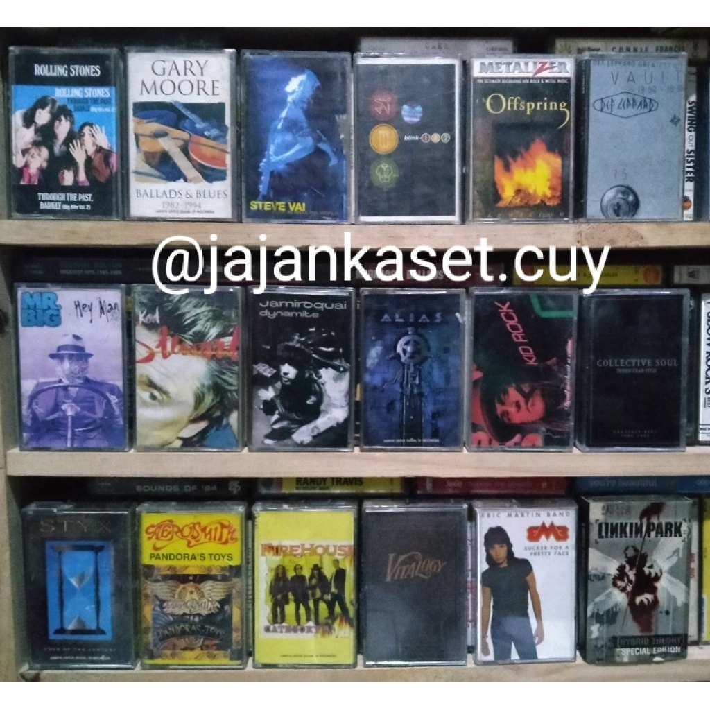 KASET PITA ORIGINAL LINKINPARK ROLLING STONE BLINK OFFSPRING AEROSMITH MR.BIG PEARL JAM FIRE HOUSE B