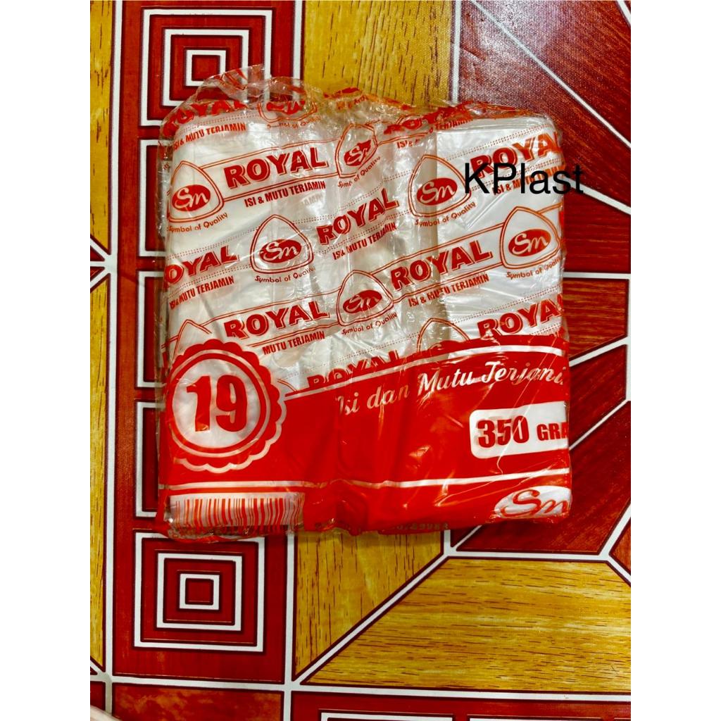 Kantong Plastik Bening ROYAL ukuran 19 isi 350 gram