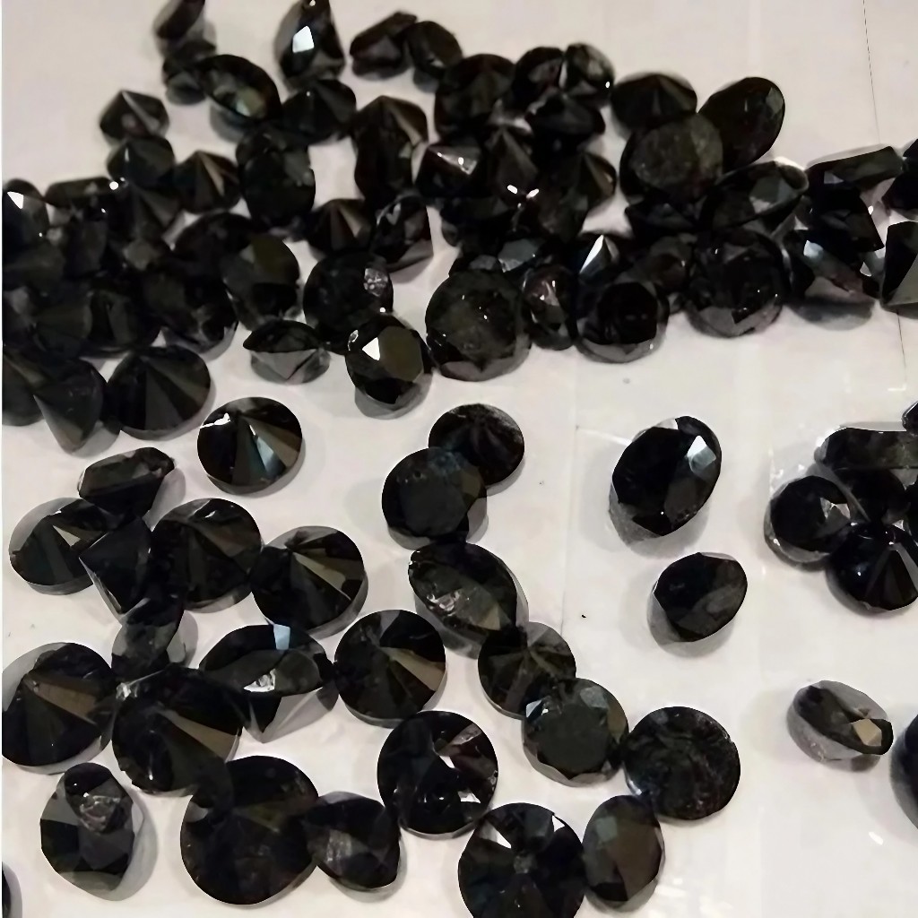 Natural Black Diamond Berlian Hitam Eropa ASLI ORI 100% Tabur 1.5mm GUGUR 40 PERBUTIR