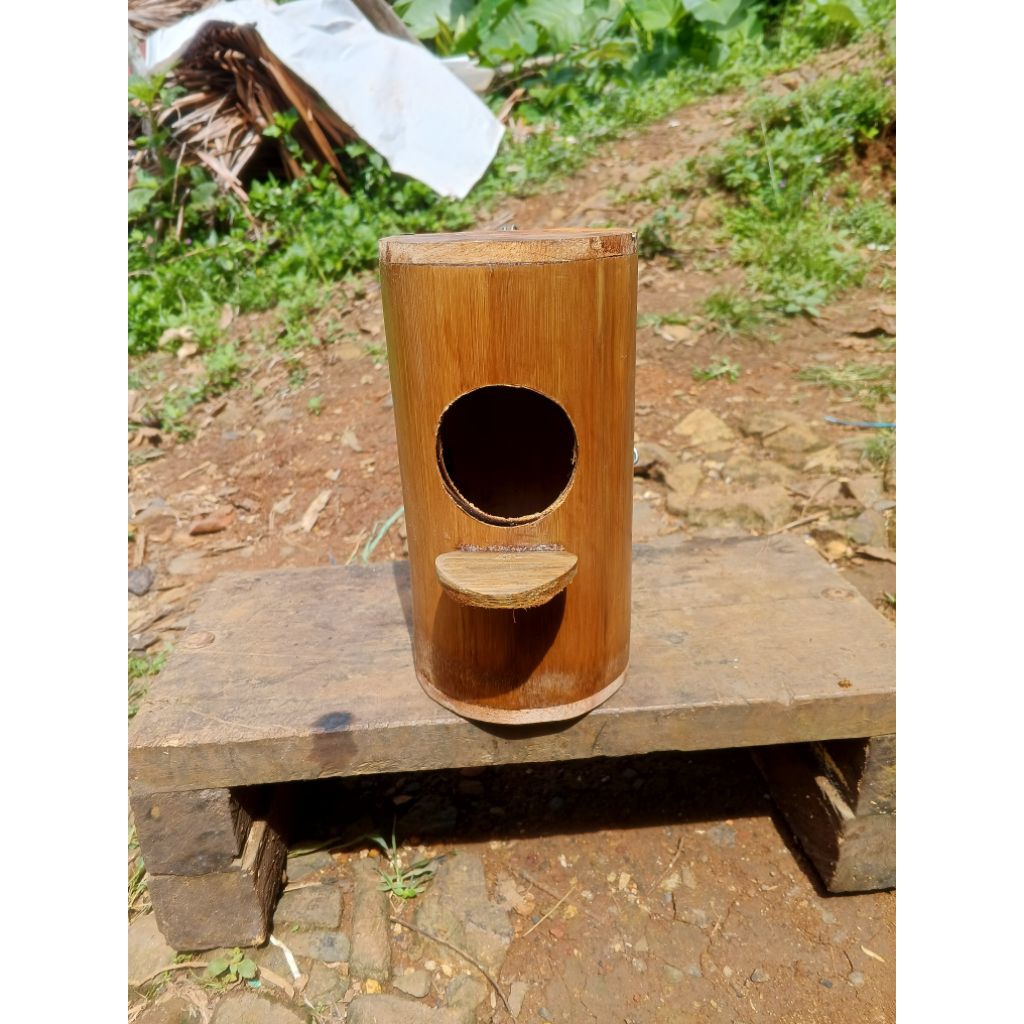 Glodok Bambu, sarang burung murai promo diameter 14cm tanpa pintu