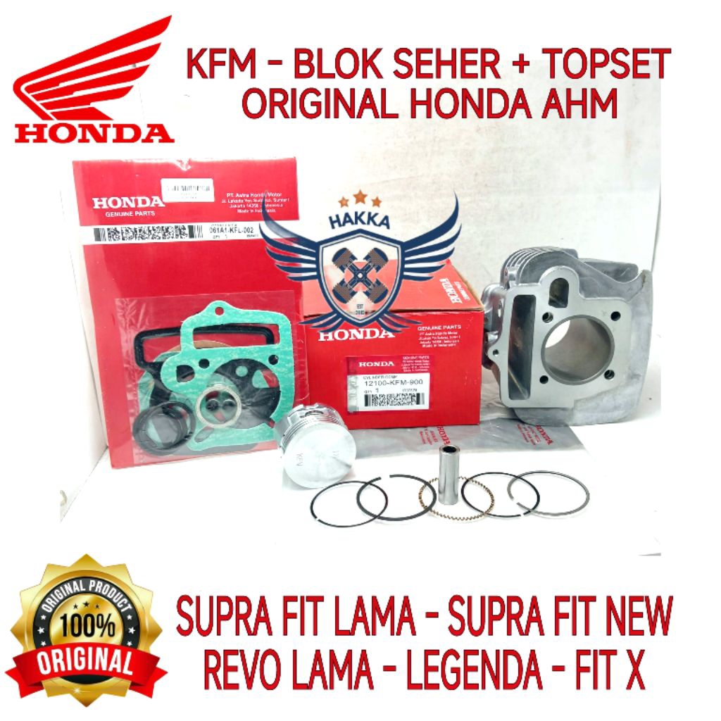 KFM/KFL ORIGINAL BLOK SEHER + TOPSET HONDA SUPRA FIT LAMA, BLOK SEHER HONDA SUPRA FIT NEW, BLOK SEHE