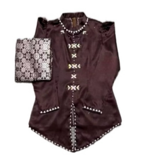 baju setelan rok songket wanita / baju kebaya kondangan wanita terbaru