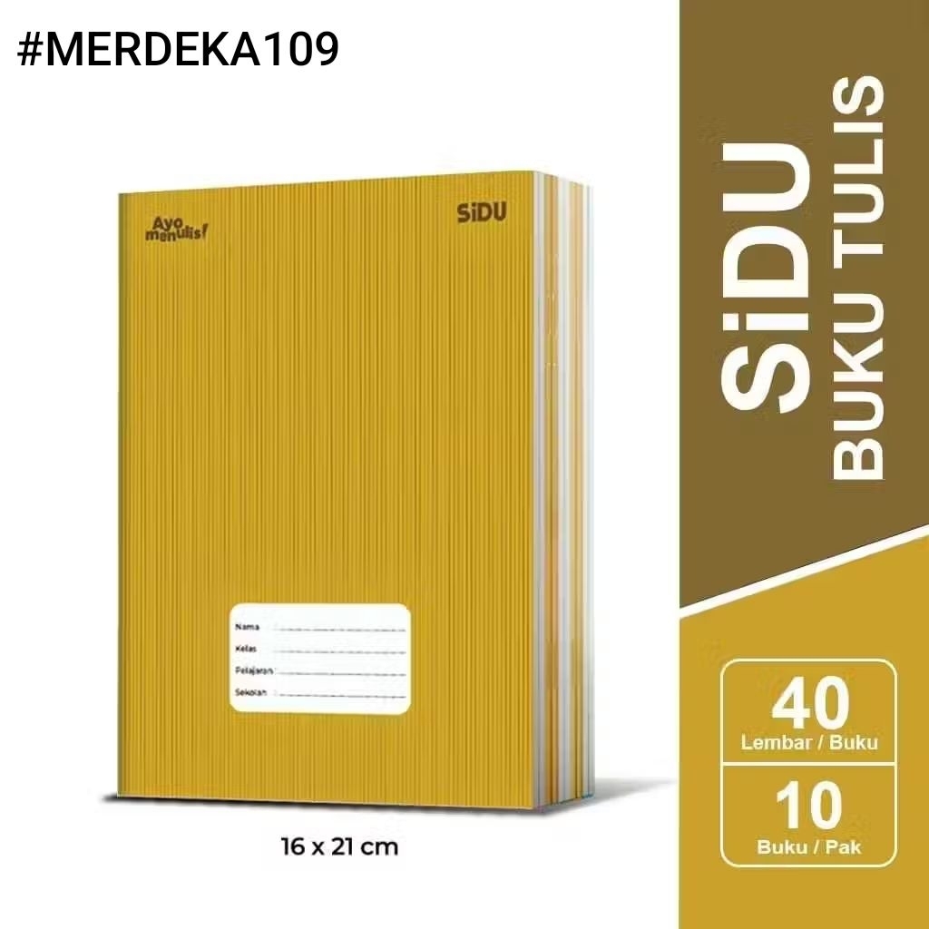 

Buku Tulis Sidu cover sampul Nama isi 40 Lembar 1 pak isi 10 Buku