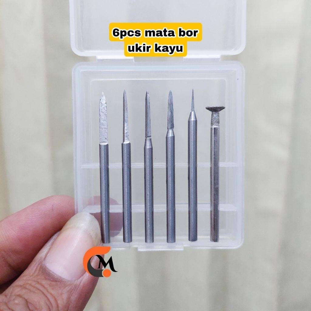 6 pcs mata bor tuner ukir kayu