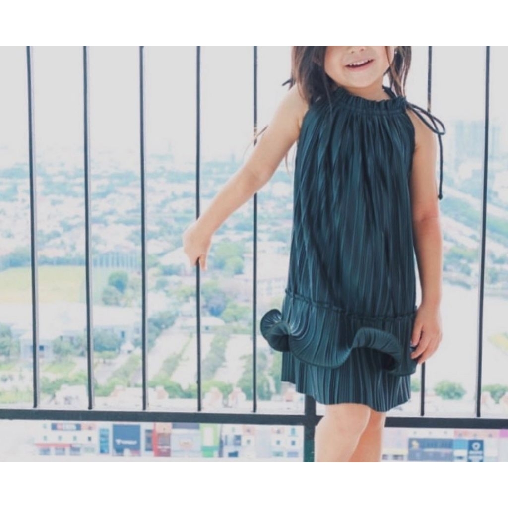 Dress plisket anak