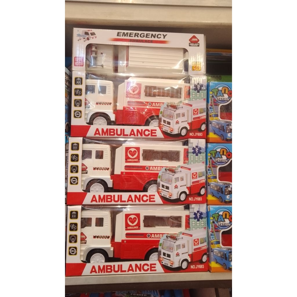 mainan mobil ambulan batre