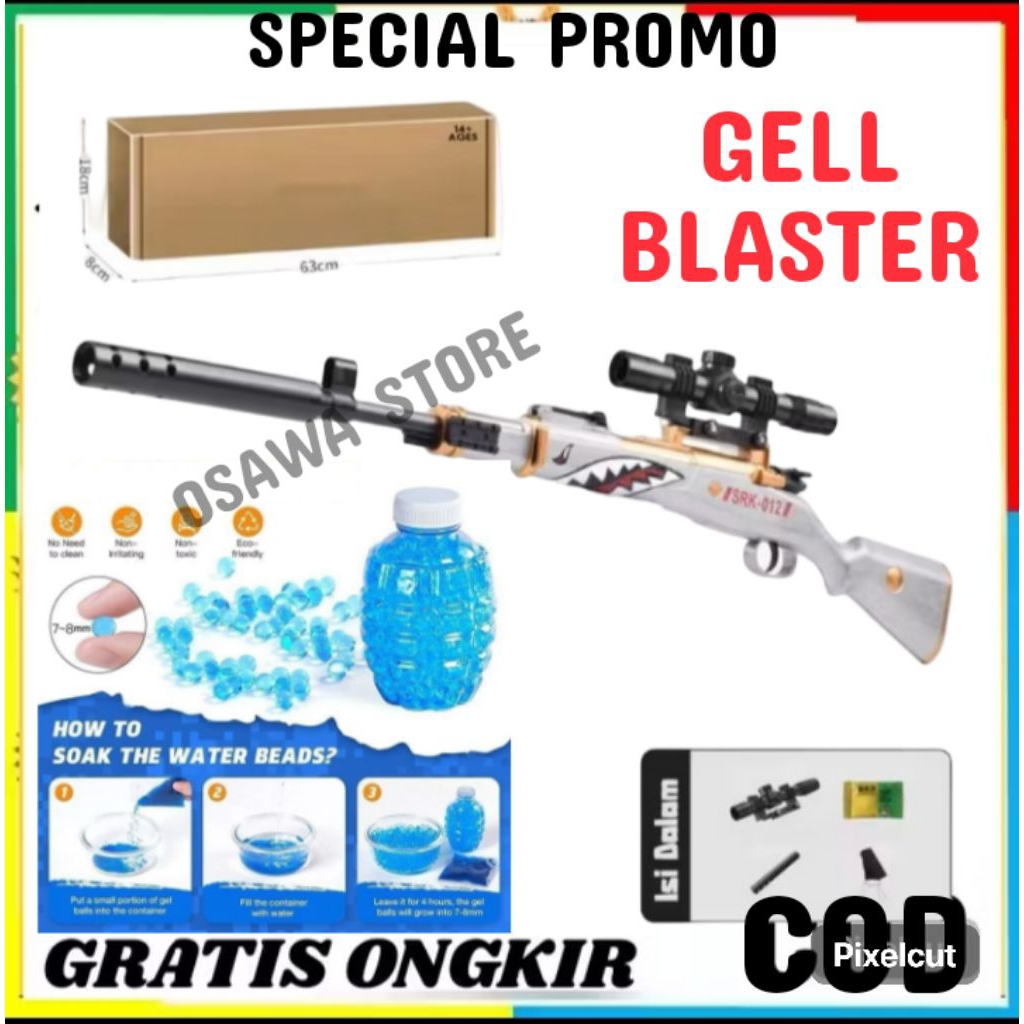 MAINAN PISTOL PISTOLAN TEMBAK TEMBAKAN  ANAK LAKI LAKI PELURU BUSA SNIPER NERF BULLET AWM MURAH/MAIN