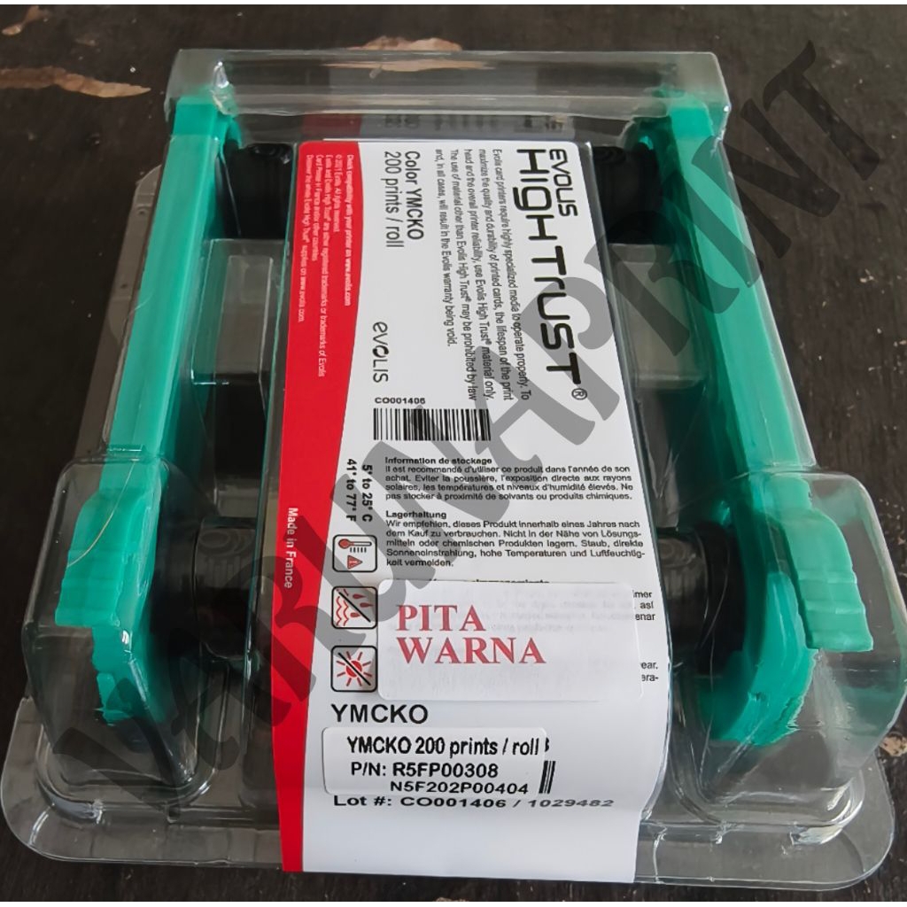 Ribbon YMCKO R5F202P00308 / R5FP00308 / Ribbon Evolis / Ribbon Color Evolis / YMCKO R5F202P00308