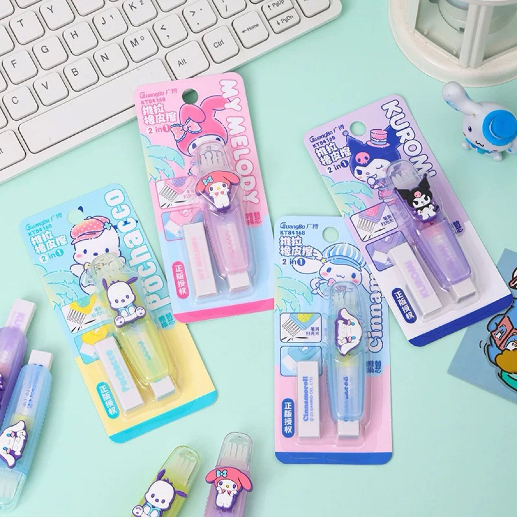 

Penghapus Dorong Sanrio Cinnamorol Kuromi Melody Cinnamorol