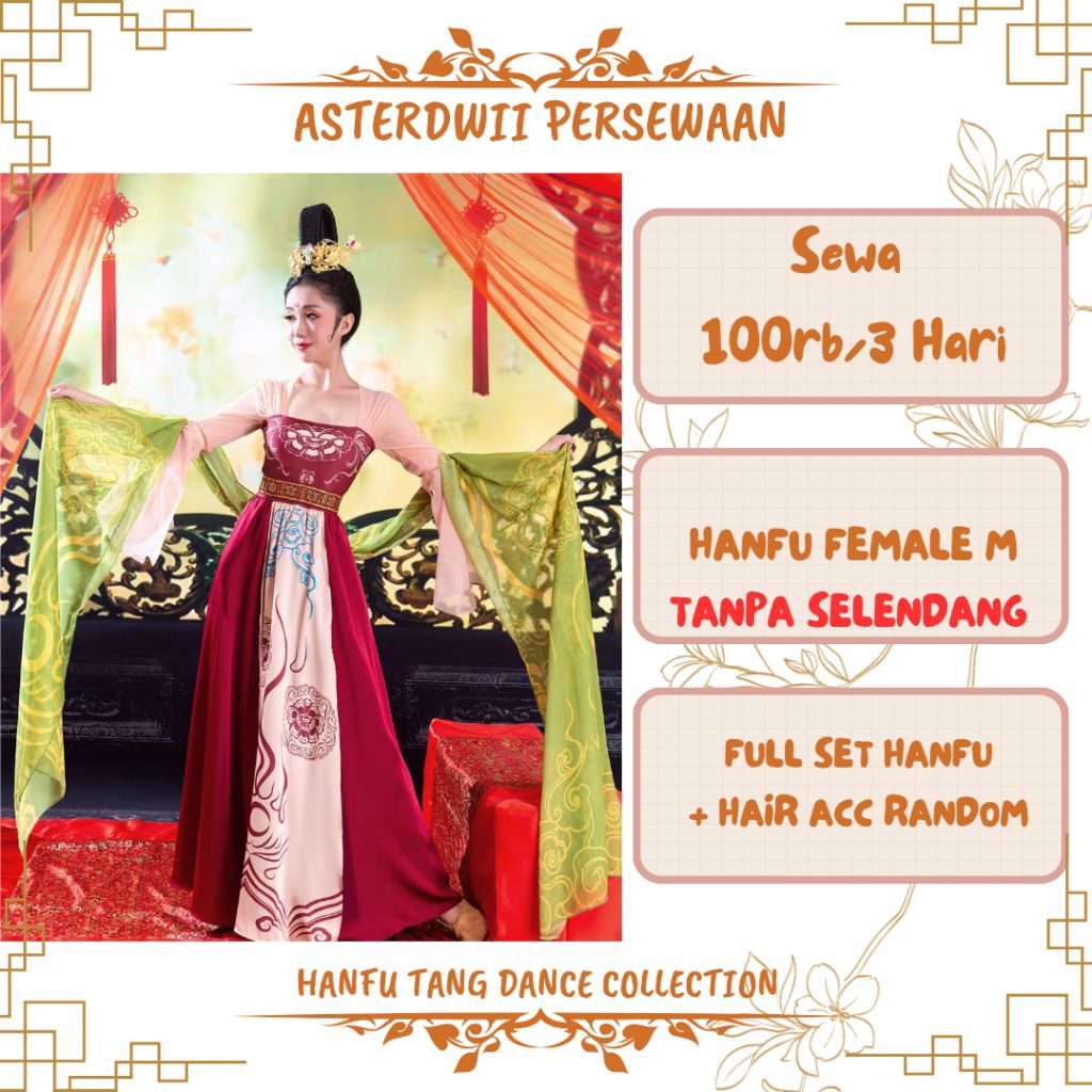 Sewa Hanfu Tang Dinasty Penari Hanfu Kostum Tradisional China Hanfu Chinese