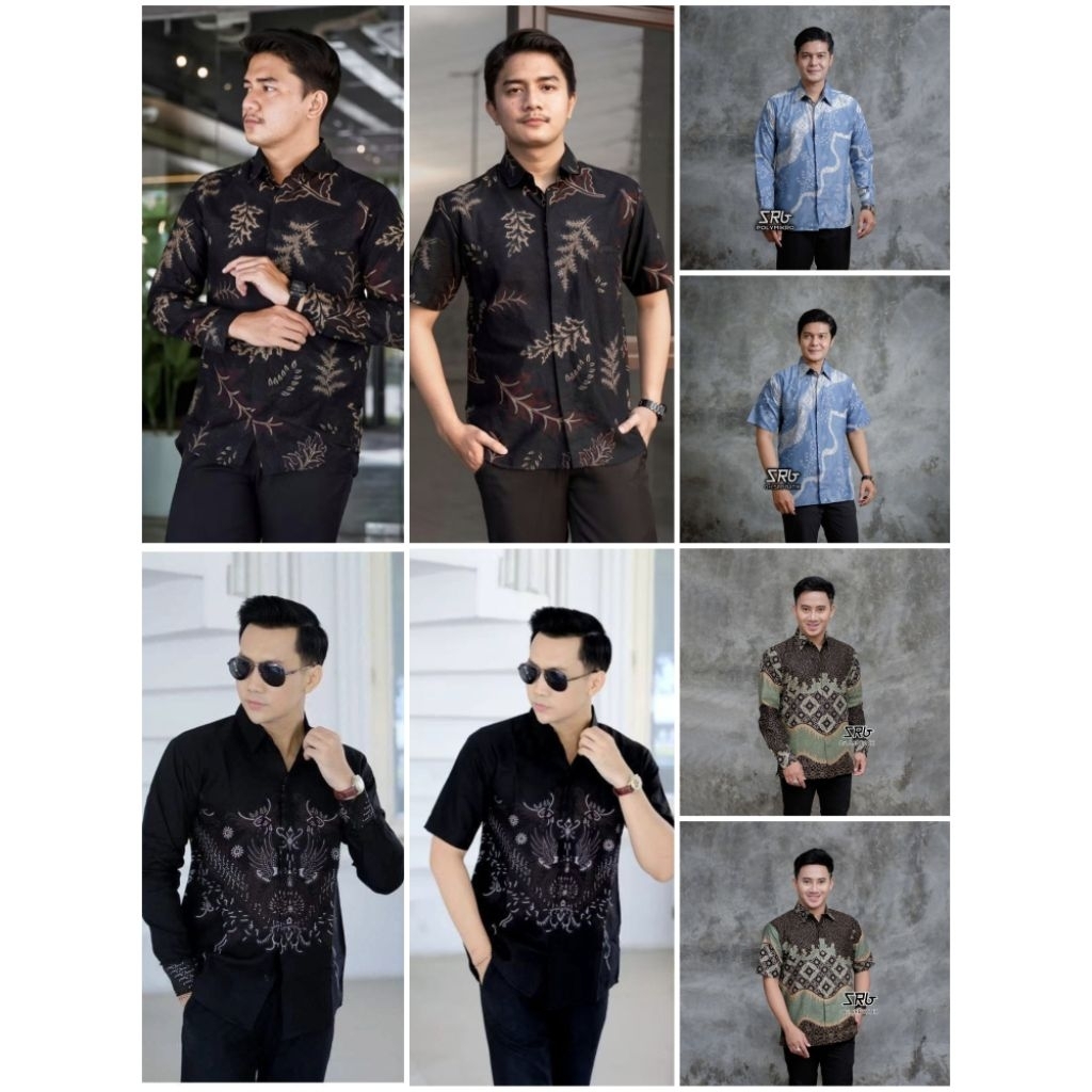 Baju Kemeja Batik Pria Lengan Panjang Reguler Exclusive Batik Coklat Lawasan Batik Premium Pekalonga