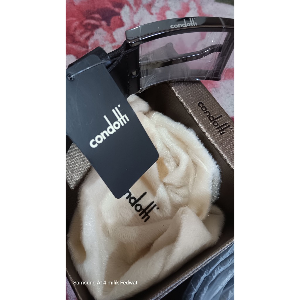 IKAT PINGGANG PRIA GESPER SABUK CONDOTTI BELT 13396 BLACK