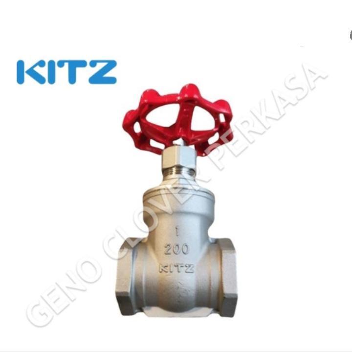 1,5" GATE VALVE SS304 JIS 10K STAINLESS STEEL DRAT MERK KITZ ORIGINAL - UKURAN DN40 1-1/2" INCH