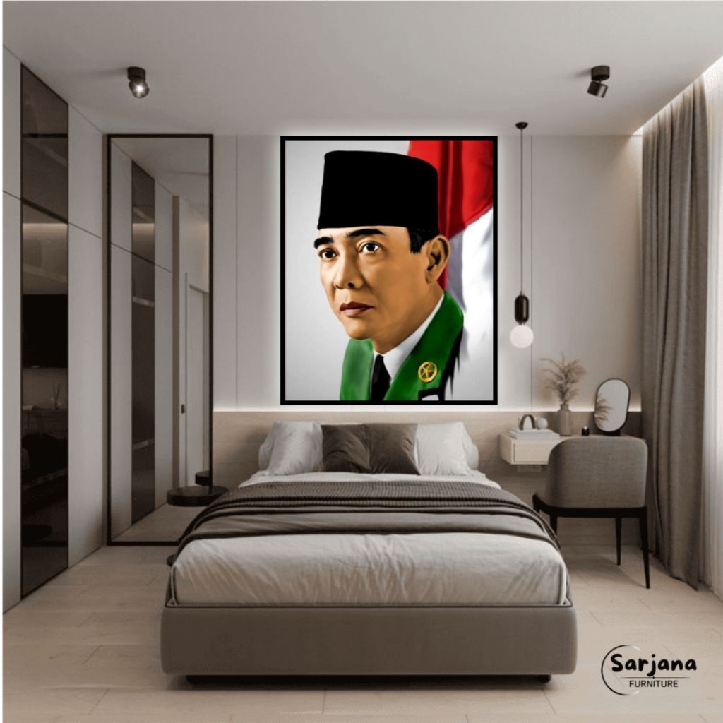 POSTER DINDING SOEKARNO | LUKISAN DINDING SOEKARNO | HIASAN DINDING SOEKARNO