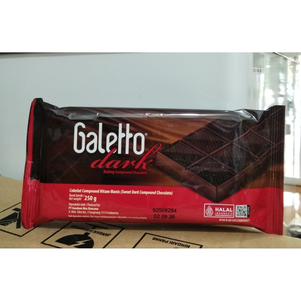 

Galetto Dark Chocolate 250 gram Dcc Galeto