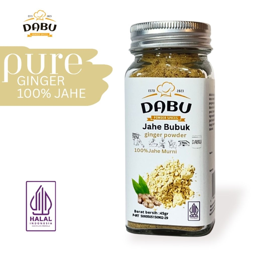 

Jahe Bubuk Murni 100% GINGER DABU-bubuk rempah alami