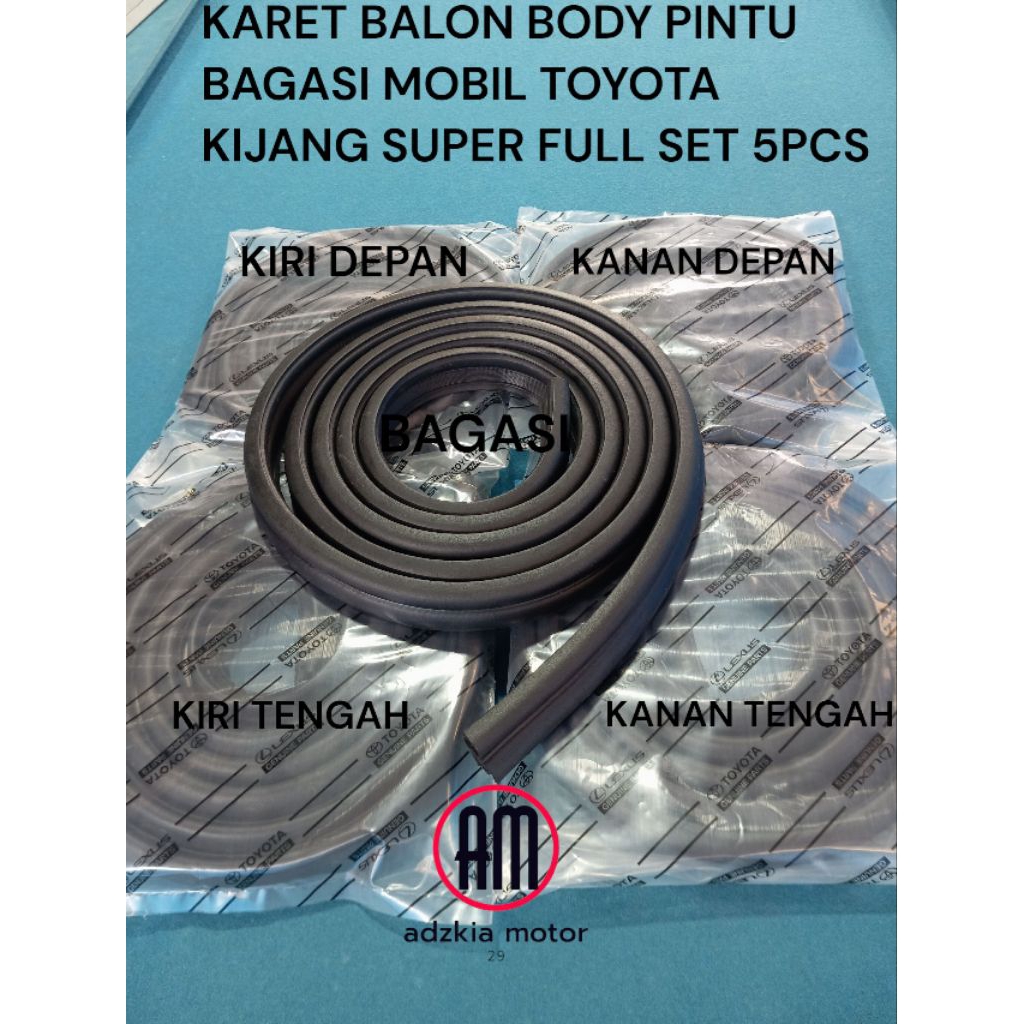 KARET BALON BODY PINTU BAGASI MOBIL TOYOTA KIJANG SUPER FULL SET 5PCS