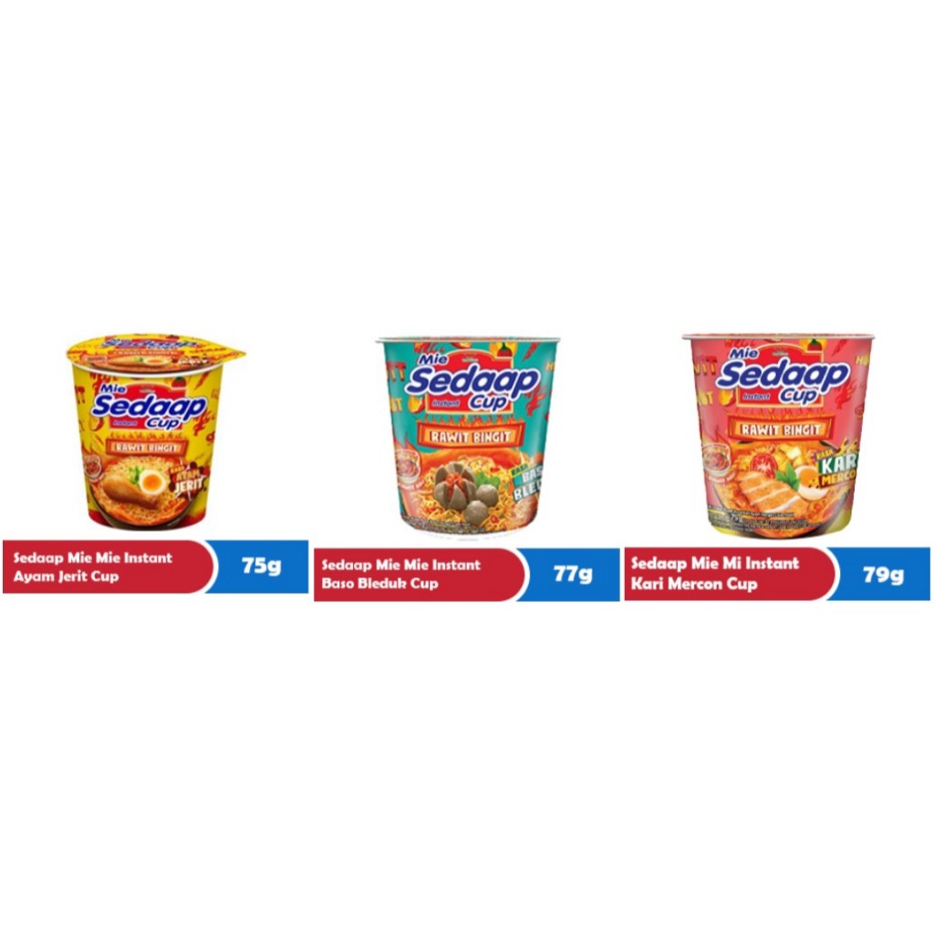

MIE SEDAAP CUP RAWIT BINGIT VARIANT